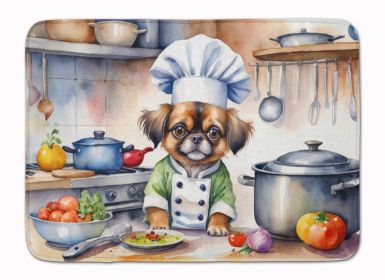 Tibetan Spaniel The Chef Memory Foam Kitchen Mat Machine Washable Anti-Fatigue Mat Cushion Comfort Bath Mat or Kitchen Rug