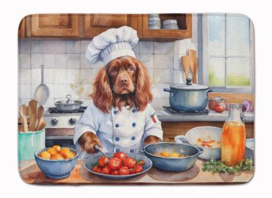 Sussex Spaniel The Chef Memory Foam Kitchen Mat Machine Washable Anti-Fatigue Mat Cushion Comfort Bath Mat or Kitchen Rug