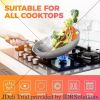 17 Piece Stainless Steel Cookware Set with Ergonomic Handle, suitable for Simmering, Stir Frying, Cooking,and Stewing.Cooking Set