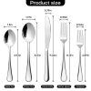 Lovote Flatware Set 30 Pieces Stainless Steel Silverware Sets, Utensils Set Service for 6