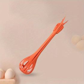 1pc; Multifunctional 3-in-1 Egg Whisk Food Holder Noodle Holder Baking Tool Egg Stirrer Manual Whisk 1 Pack 11.02''√ó2.76'' (Color: Red)