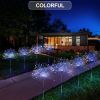 1 Pack Solar Firework Light Outdoor, IP65 Waterproof Solar Garden Flower Lights With 8 Lighting Modes, Decorative Fairy Lights With Stake