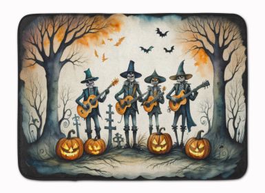 Mariachi Skeleton Band Spooky Halloween Memory Foam Kitchen Mat Machine Washable Anti-Fatigue Mat Cushion Comfort Bath Mat or Kitchen Rug (Default: Default)