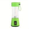 1pc Portable 6 Blades In 3D Juicer Cup, Updated Version Rechargeable Juice Blender Secure Switch Electric Fruit Mixer For Superb Mixing