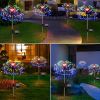 1 Pack Solar Firework Light Outdoor, IP65 Waterproof Solar Garden Flower Lights With 8 Lighting Modes, Decorative Fairy Lights With Stake