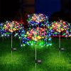 1 Pack Solar Firework Light Outdoor, IP65 Waterproof Solar Garden Flower Lights With 8 Lighting Modes, Decorative Fairy Lights With Stake