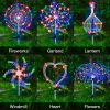 1 Pack Solar Firework Light Outdoor, IP65 Waterproof Solar Garden Flower Lights With 8 Lighting Modes, Decorative Fairy Lights With Stake