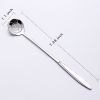 4pcs/set Coffee Scoop; Ice Cream Dessert Scoop; Stainless Steel Long Handle Mug Stirring Spoon